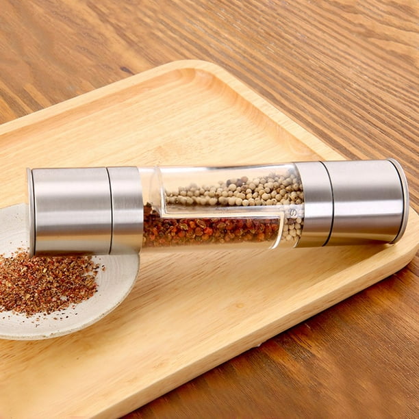 2 in 1 Manual Pepper Spice Salt Durable Mill Grinder Grind Muller Kitchen Tools